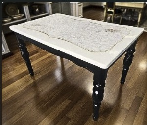 Marble Dining Table with Carved Detailing