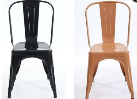 Metal chair- BLACK & ORANGE